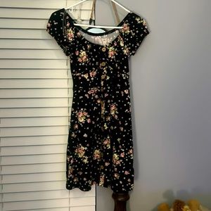 Black floral dress